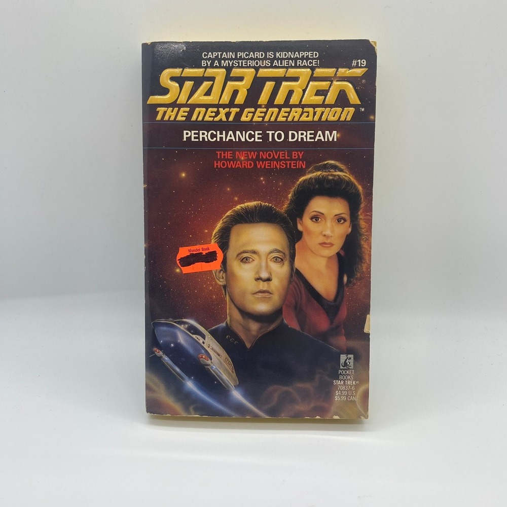 Pocket Books Star Trek TNG #19 Perchance to Dream OS Black Good Paperback 1991